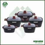 سرویس قابلمه زیو مدل ZCS 10 پارچه گرانیتی نچسب